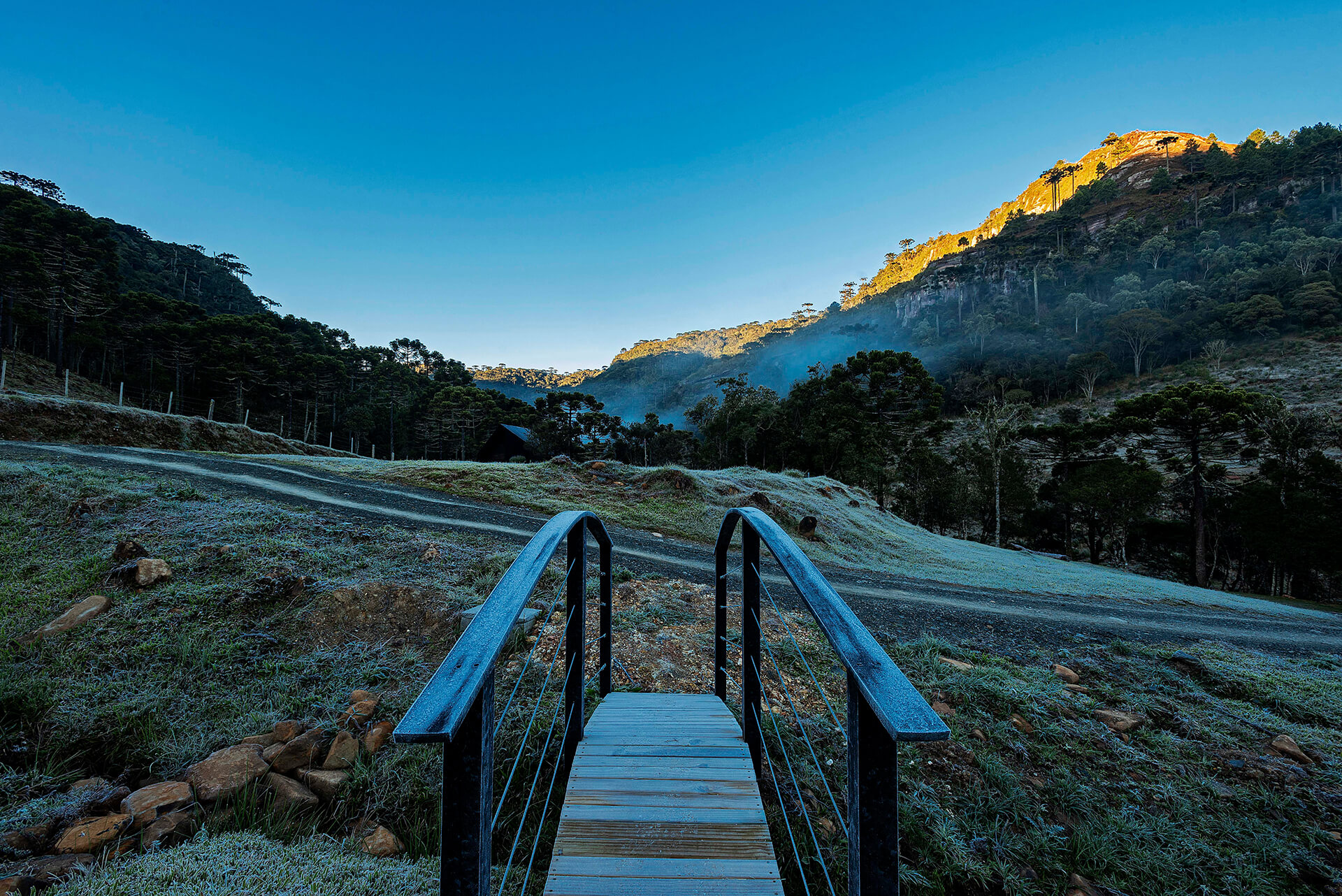 bridge in the mountains for banner